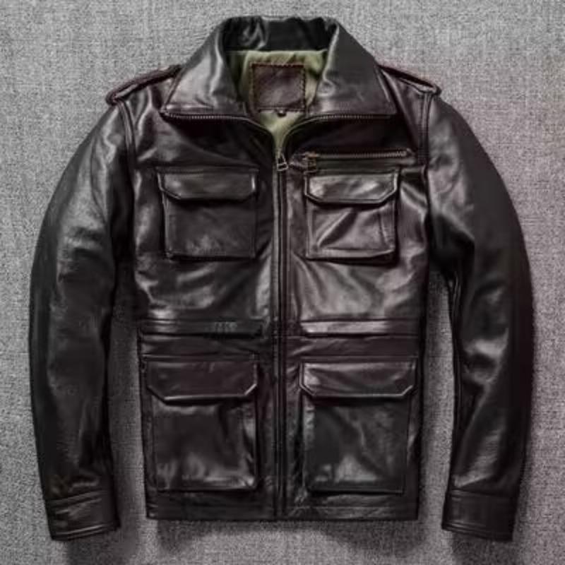 Pure First-layer Soft Cowhide Leather Jacket