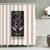 Mystic Serpent Hands Bath Curtain Gothic Witchcraft Decor Moon Phases Ritual Home Shower Curtains Dark Academia Aesthetic