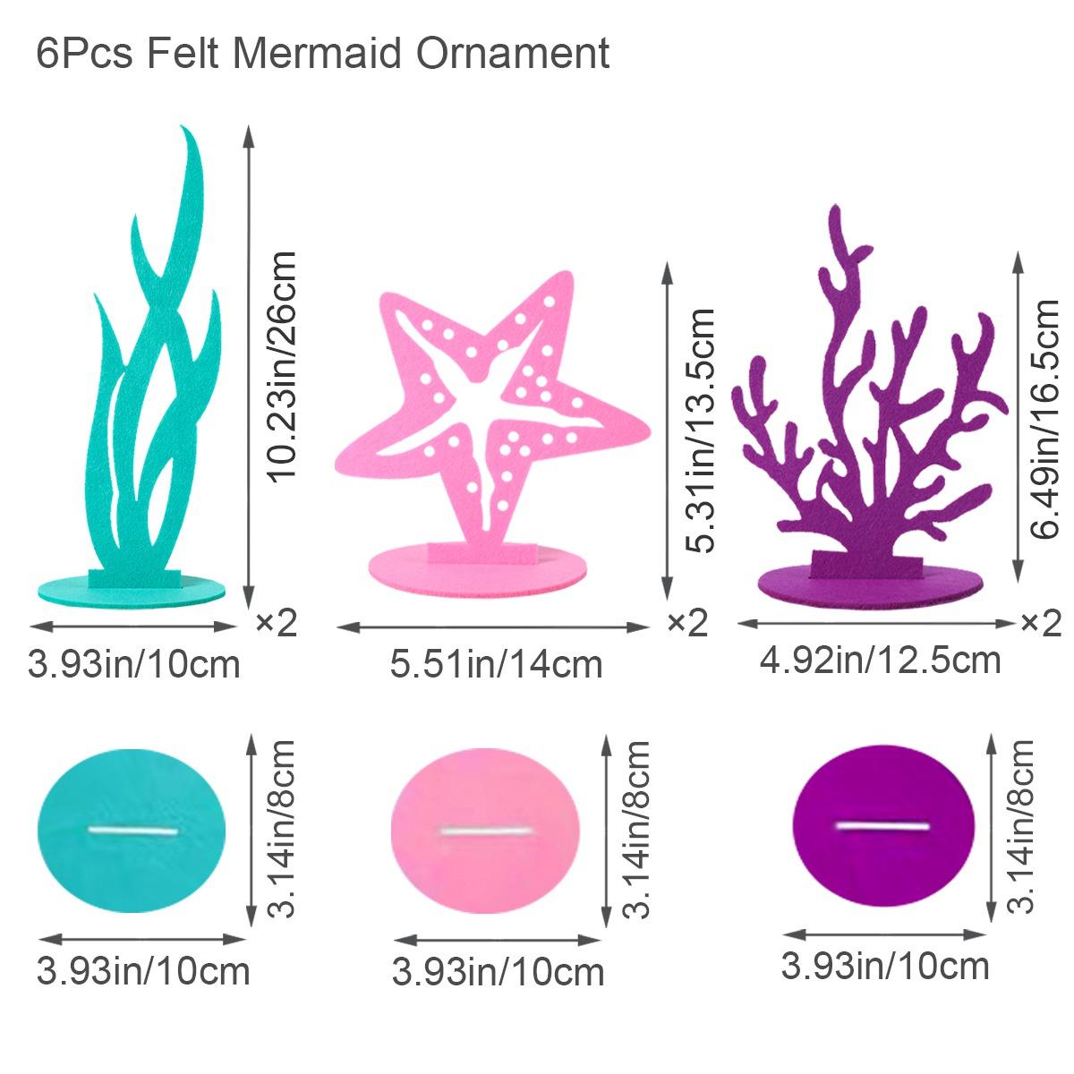 

6 шт. DIY войлочный стол центральный элемент украшения для вечеринки русалки под морскими животными воздушные шары для вечеринки на день рождения для девочки