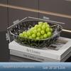 Elegant Transparent High-Value Plastic Fruit and Snack Bowl - Drop-Resistant PET Diamond Crystal Design