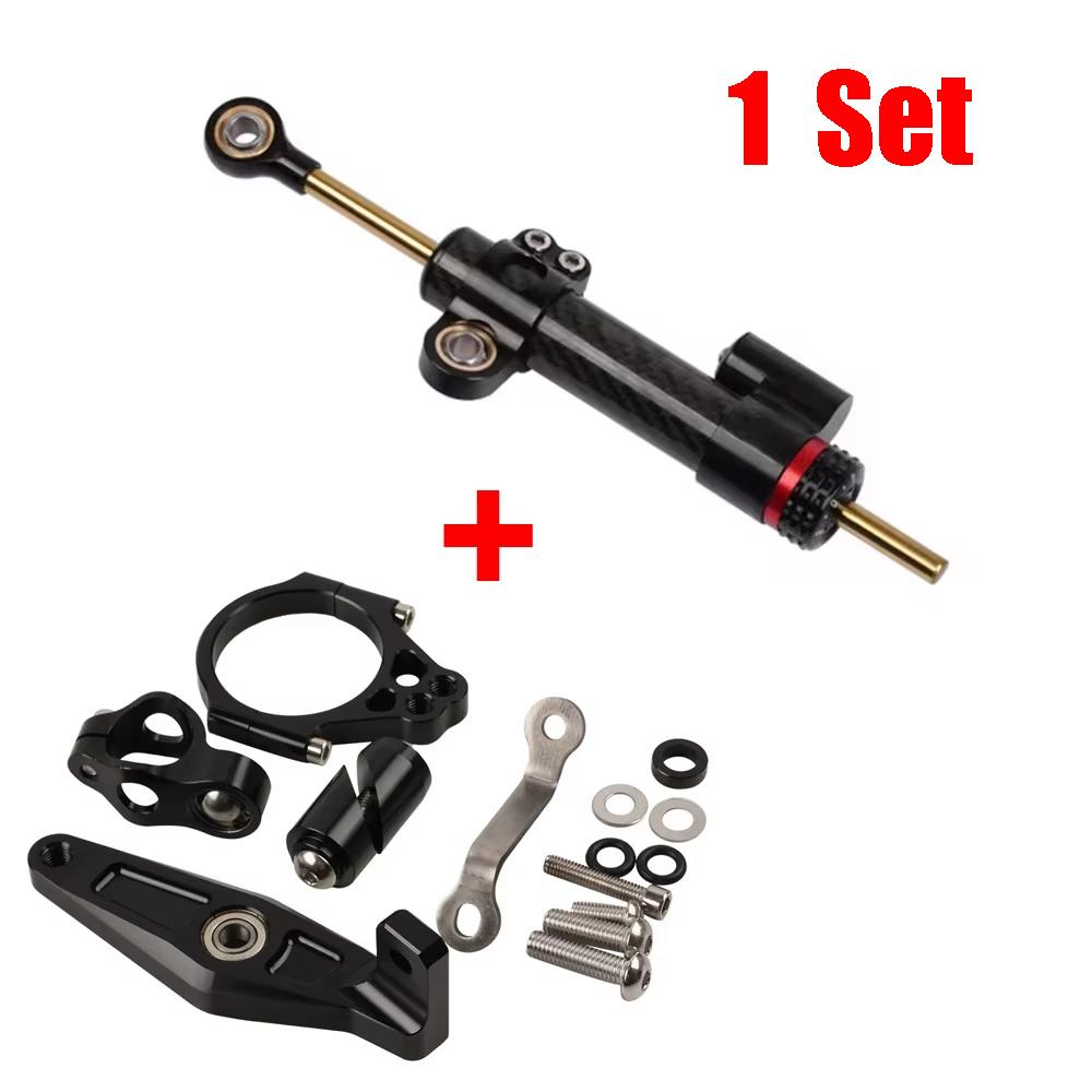 For Yamaha XSR900 XSR 900 2022 2023 2024 Motorcycle Accessories Carbon fiber Steering Damper Stabilizer Support Bracket Kit