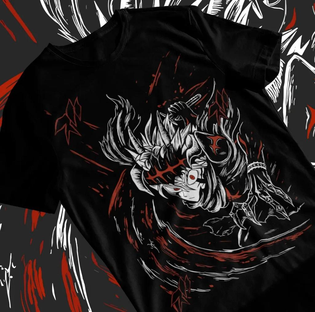 Anime Asta Demon Form Black Clover Black TShirt