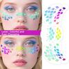 DIY Face Temporary Tattoo Fish Scale Moon Star Face Tattoo Sticker  Women