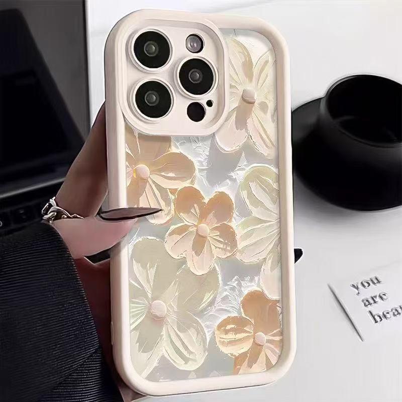 

Oil Painting Floral Phone Case for Apple iPhone (17 Pro Max, 16, 15, 14, 13) - Japanese, Korean, European, American Styles 17Air