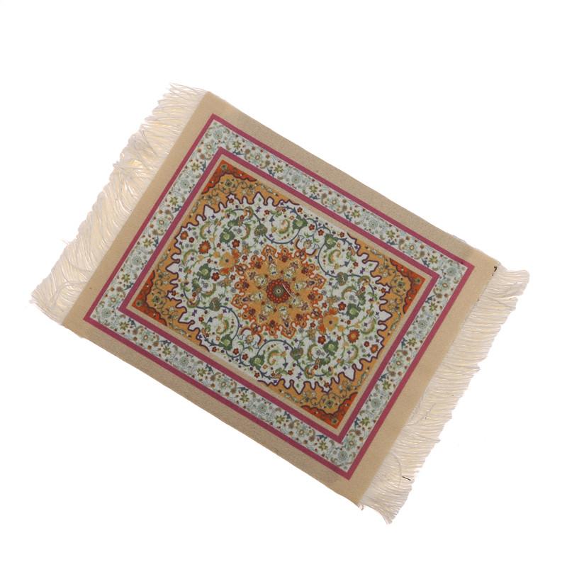 Persian Mini Woven Rug Mat Mousepad Retro Style Carpet Pattern Cup Coasters