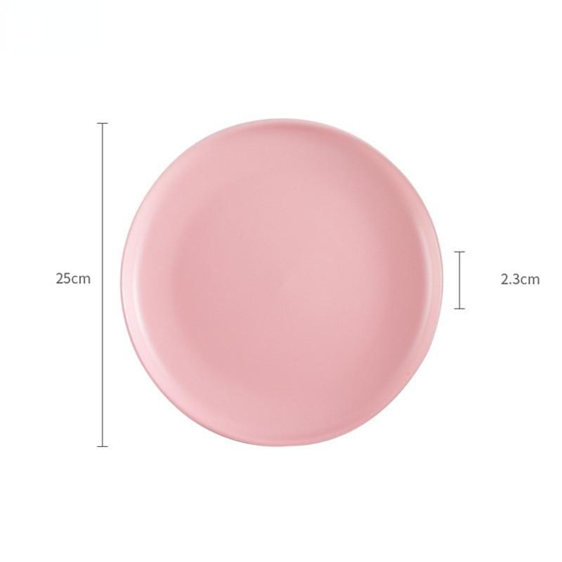 Keramické kulaté talíře na steaky Hovězí talíř Dezert Minimalistický Pizza Snídaně Nádobí