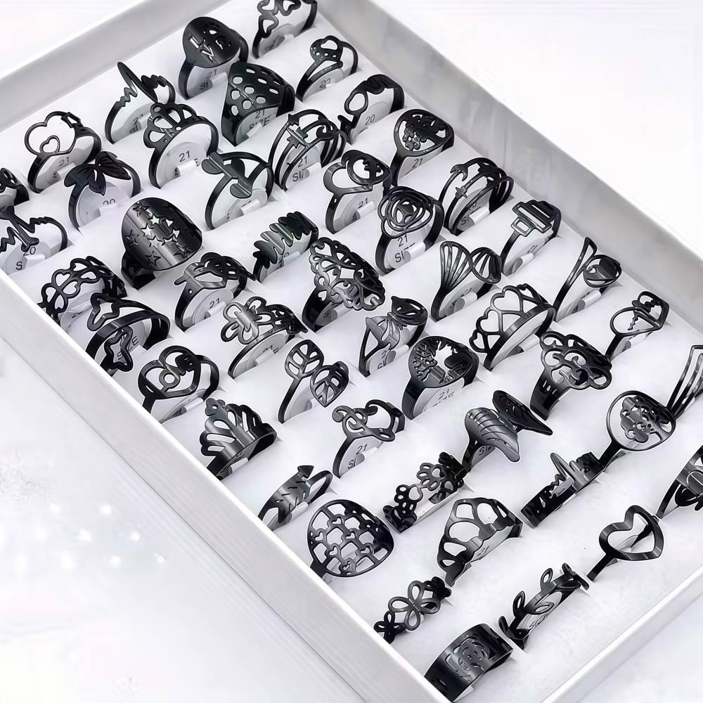 10/20 шт./лот Модные Классические Шармы Многоцветные Простые Кольца из Нержавеющей Стали для Женщин Свадебные Любовь Смешанный Стиль Украшения Подарки на Вечеринку 16-20mm&10pieces