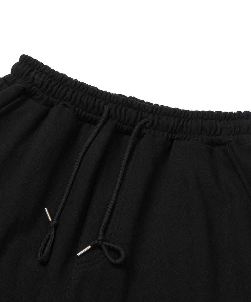 Masateu Small Pocket Bermuda Sweat Pants _ Black