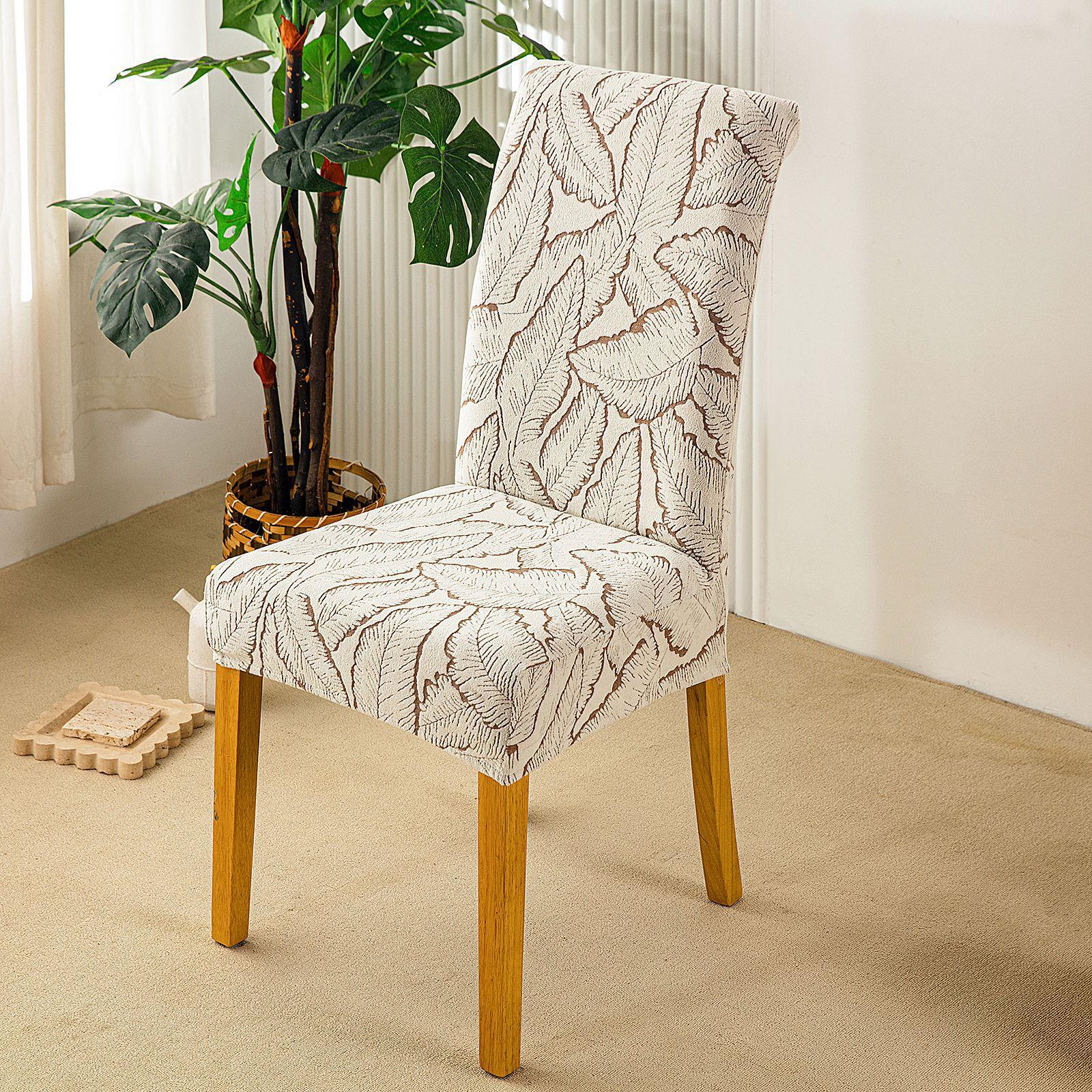 

Эластичный чехол на стул из шенилла, цельный, грязеотталкивающий чехол на табурет, гостиничный, домашний, премиальный утолщенный чехол на обеденный стул, пятно Regular chair cover