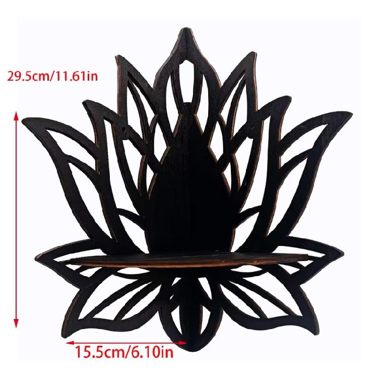 Hollowed Flower Corner Shelves Wood Floating Wall Shelf Plant Display Corner Shelves Organizers Storage Rack Home Decors