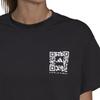 adidas T-shirt Sportiva Girocollo Manica Corta Donna con Fantasia QR Code Collaborazione X Karlie Kloss Top Neri HB1438