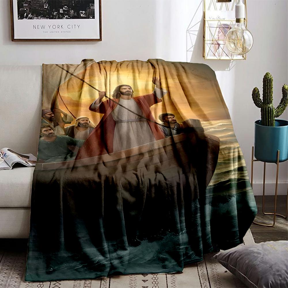 Man Calming Sea on a Boat -Flannel blanket for bedroom, living room, sofa, and nap