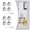 Mirror Clips 2/4/6pcs 26.5x13.5mm Glass Mirror Wall Hanging Holder Fixings Hardware for Home Bathrooms Dressing Table Zinc Alloy