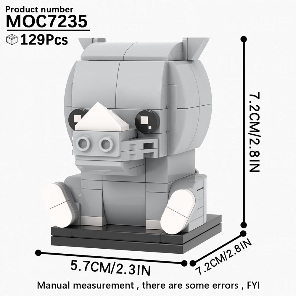 MOOXI Animal Series MOC Brick Panda Tiger Cat BrickHeaded Ser Model Adultes Building Block Kids Education Toys For Children Gift