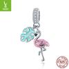 S925 Sterling Silver Beads Loose Beads, Flamingo Dolphin Diy Beaded Bracelet Accessories