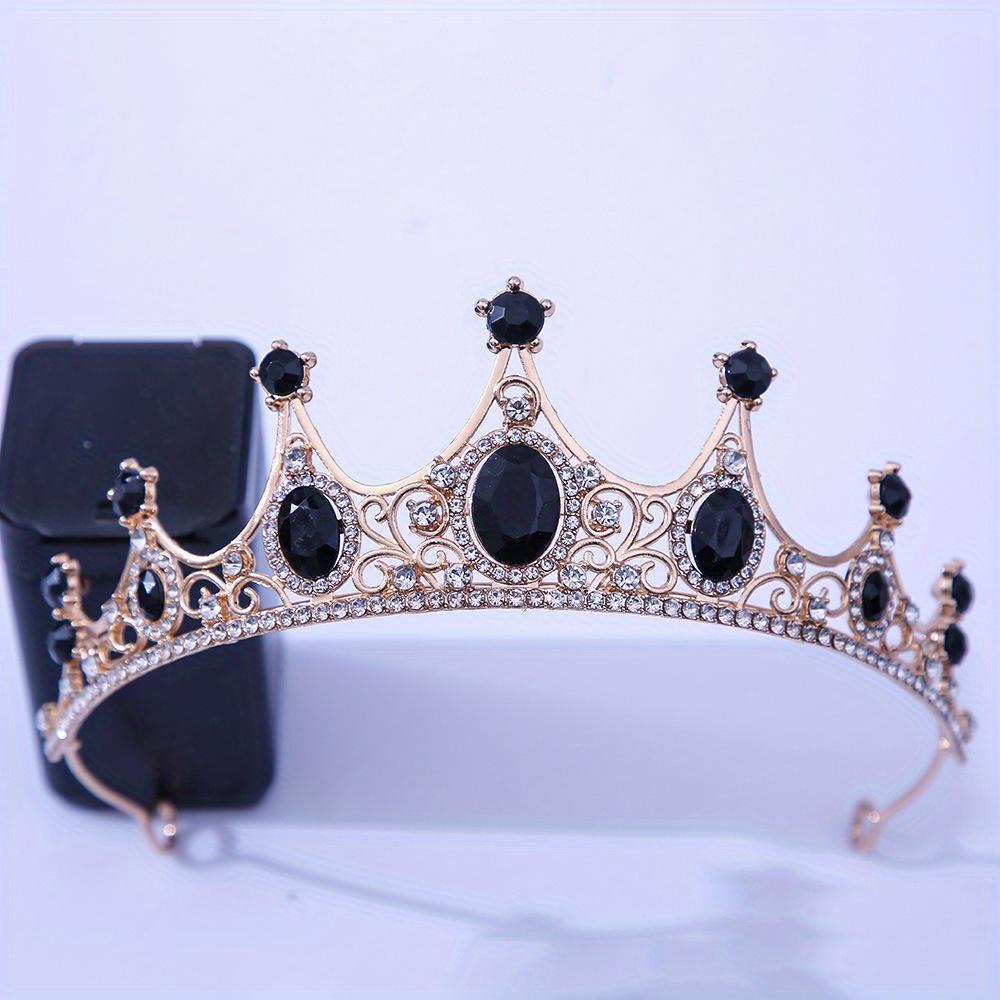 Accessori per Capelli da Sposa Barocco Strass Cristallo Corona Tiara Corona da Sposa Copricapo Corona da Festa Gioielli per Capelli da Sposa Tiare