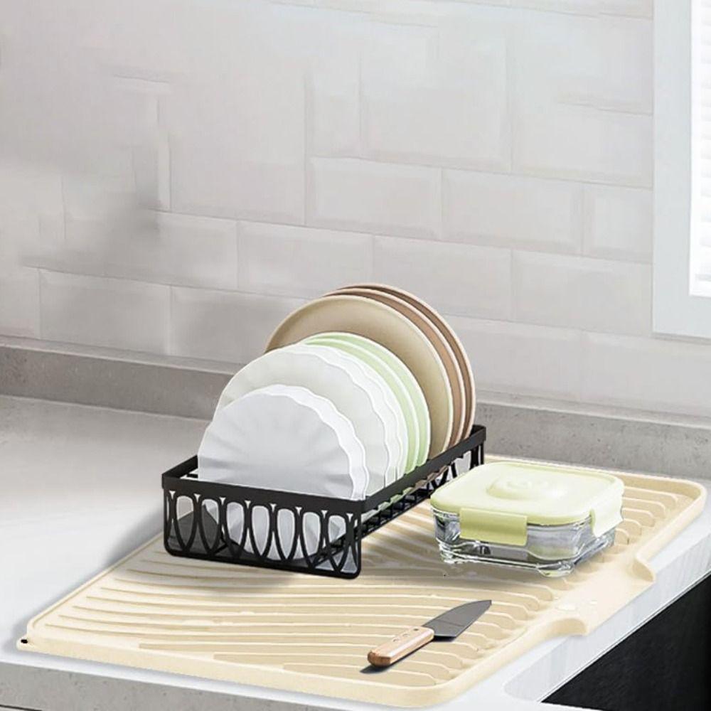 Heat Resistant Silicone Draining Board Mat Large size Dish Drying Mat Home