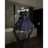 Camisole Dress with Double Tulle Plus Princess Mori Dreamy Cosplay Navy Blue and Voluminous Princess Halloween Costume Party [SSUPTEMBER2]