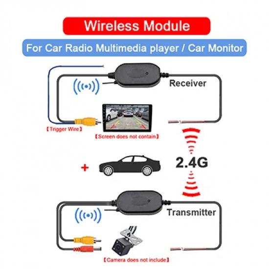 Naviunit 2.4G Wireless Transmitter/Receiver for Car Reverse Rear View Vehicle Backup Camera GPS Radio Monitor Parking Assistan