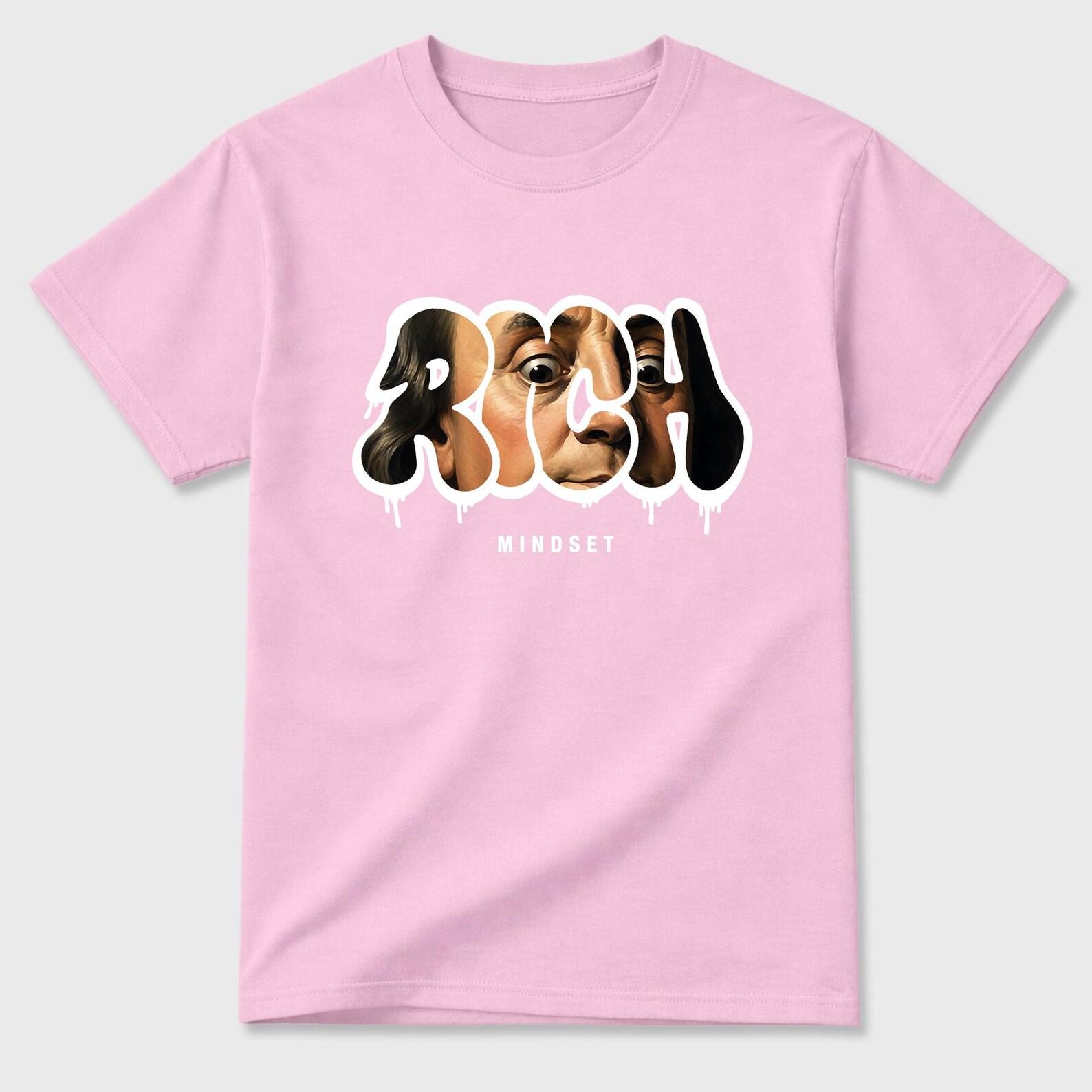 Rich Mindset graphic tee. Streetwear Brand Graphic T-Shirt. 4s Iced Carmine L