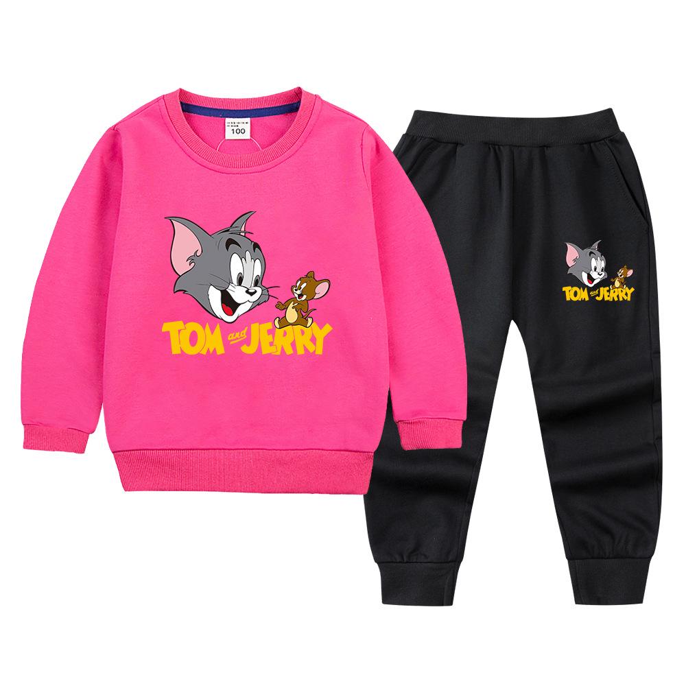 Autumn 2022 Kids' Sweatshirt and Pants Set: Stylish Casual Two-Piece for Boys and Girls