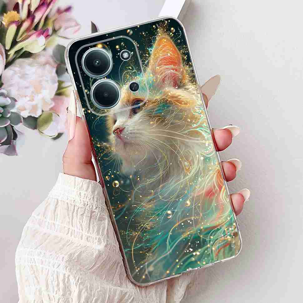 For Xiaomi Redmi 15C 4G 25078RA3EA Case New Butterfly Cute Cat Soft Silicone TPU Cover For Redmi 15C 15c 4G 6.9" Phone Casing