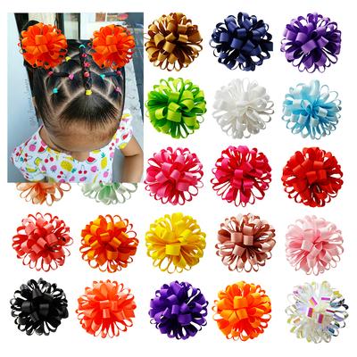 2er-Pack Frühlings-Haaraccessoires: Grosgrain-Band, Kugelblume, Schleifen-Haarspange, runde Schleifen-Haarspange für Kleinkinder