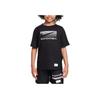 Nike Swoosh T-Shirt Soft Comfortable Versatile Short Sleeve Kids tops Black HJ3743-010