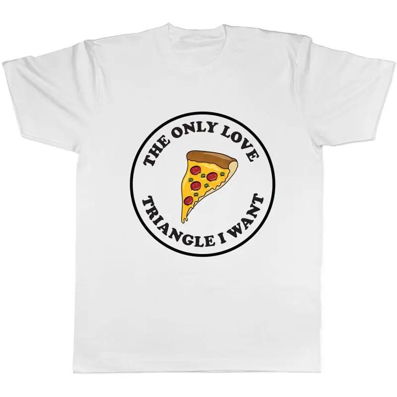 Love Triangle Pizza Mens T-Shirt S