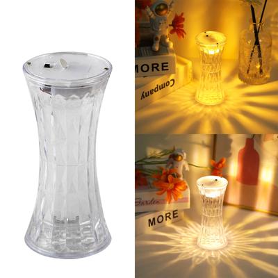 Kristall-Tischlampe, Rosenlampe mit Touch-Steuerung, LED-Nachttischlampen für Wohnzimmer, Schlafzimmer, dekoratives Licht für Party-Abendessen