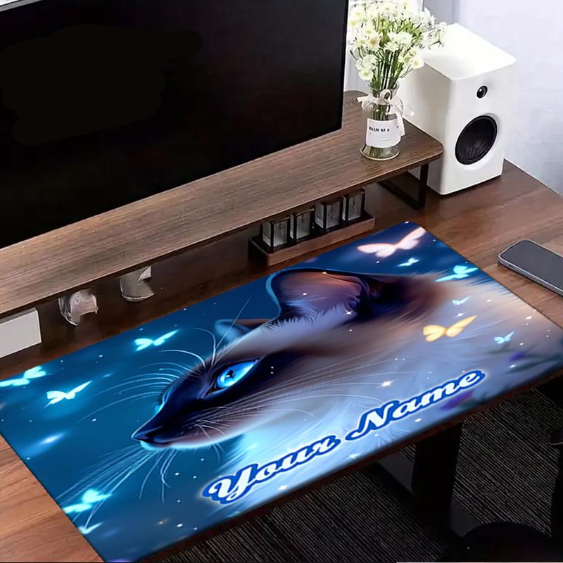 1PC Custom Name Cat Dreamscape" Mouse pad, keyboard and mouse desk pad, for computer notebook Birthday Gift For Any Room Or Office