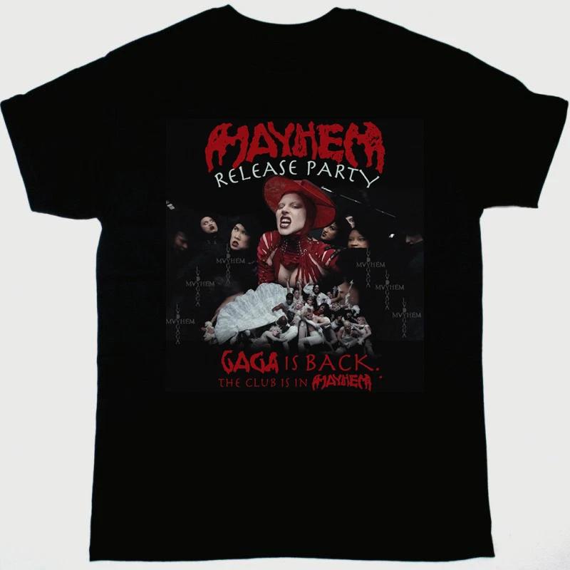 Футболка MAYHEM LADY GAGA Унисекс Хлопковая футболка Все размеры S-4XL M262 L