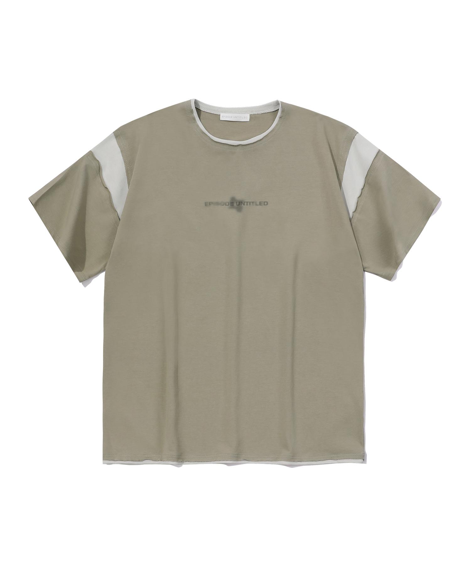 Episode Untitled Match Colors Logo Print T-Shirt_Mint Khaki Mint Khaki/2