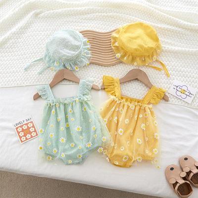 Summer Sleeveless Baby Girl Romper: Internet Celebrity Princess Dress with Triangle Crawling Design