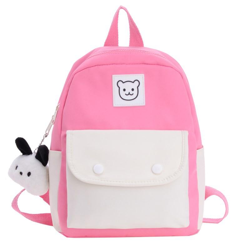 Kindergarten Primary School Students Schoolbag Fashionable Contrasting Colors Cute Baby Bear Backpack Children'S Bag
