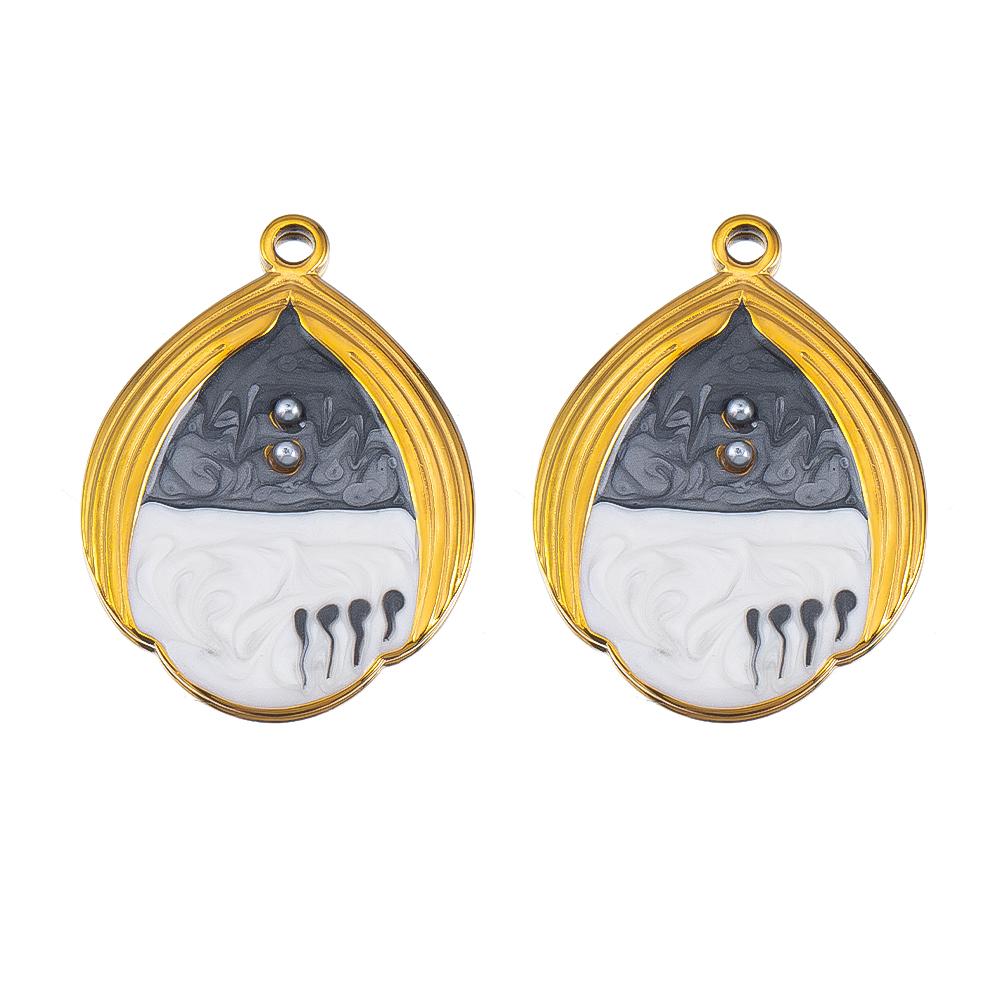 

Teardrop Shape Oil Drip Enamel Stainless Steel Ocean Breeze Charm for Women, DIY Jewelry, Bracelet Making, Charms, 2pcs/lot