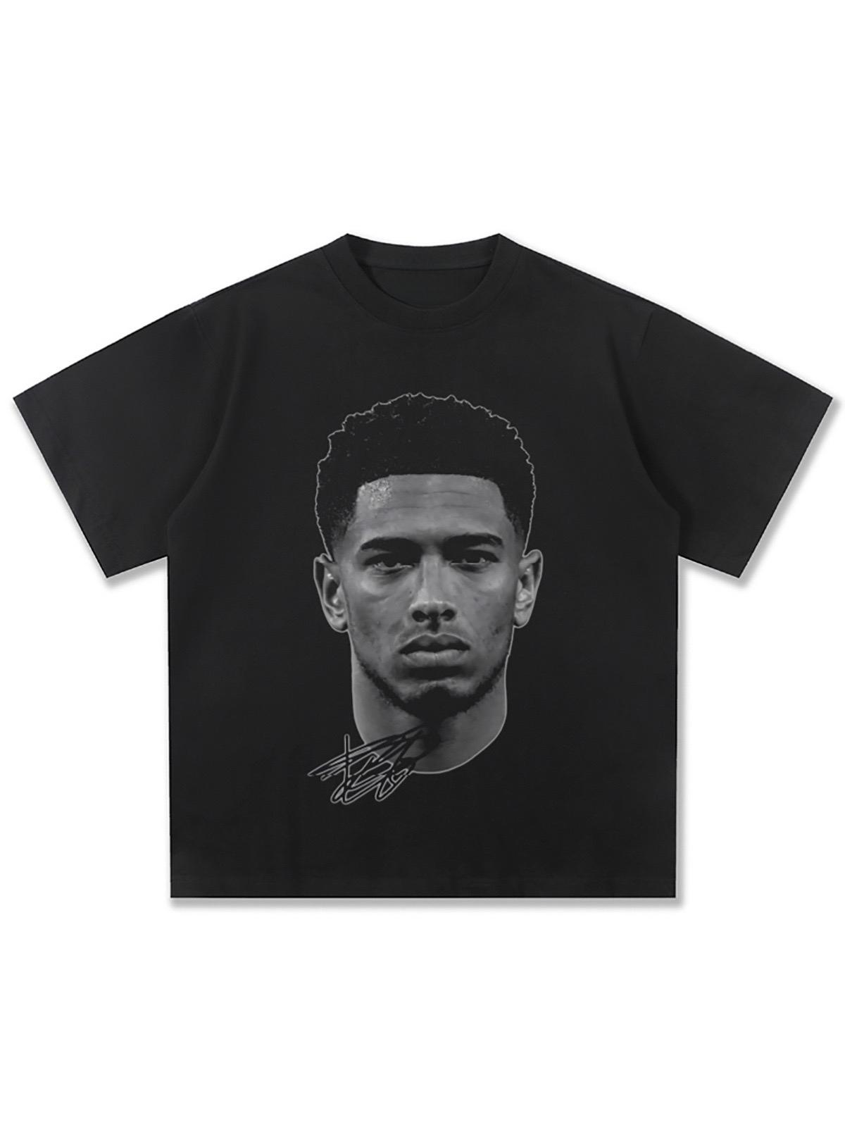 

New Arrival Mens Clothes Tee Shirt Homme Graphic T-Shirts Men Tshirt for Men Ropa Hombre Football Bellingham Figure Print 710... S разноцветный