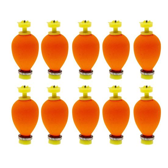 10/16Pcs EPS Foam Fishing Float with Weights Long Casting Lightweight High Visibility Buoyancy Ball Buoy Bobber Float Saltwater Freshwater