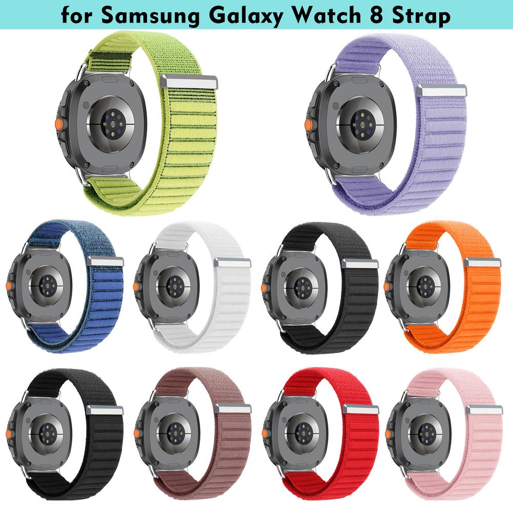 Nylon Watch Strap For Samsung Watch 8 Compatible Magic Tape Nylon Loop Band Classic Adjustable Strap for Smartwatches