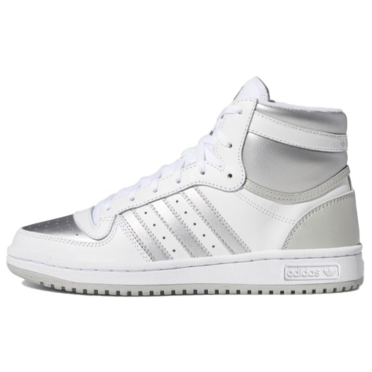 

Adidas Top Ten Hi Silver Toe Женские кроссовки Cloud-White Silver-Metalic Grey-Two FX8524