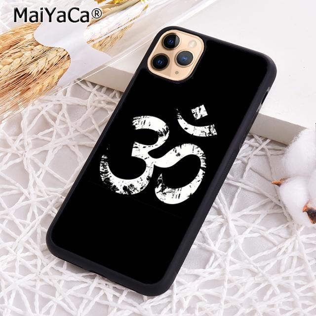 Aum om Namaste symbol floral zen yoga Phone Case For iPhone 17 Air 16 16e 15 plus 11 12 13 14 pro max  coque