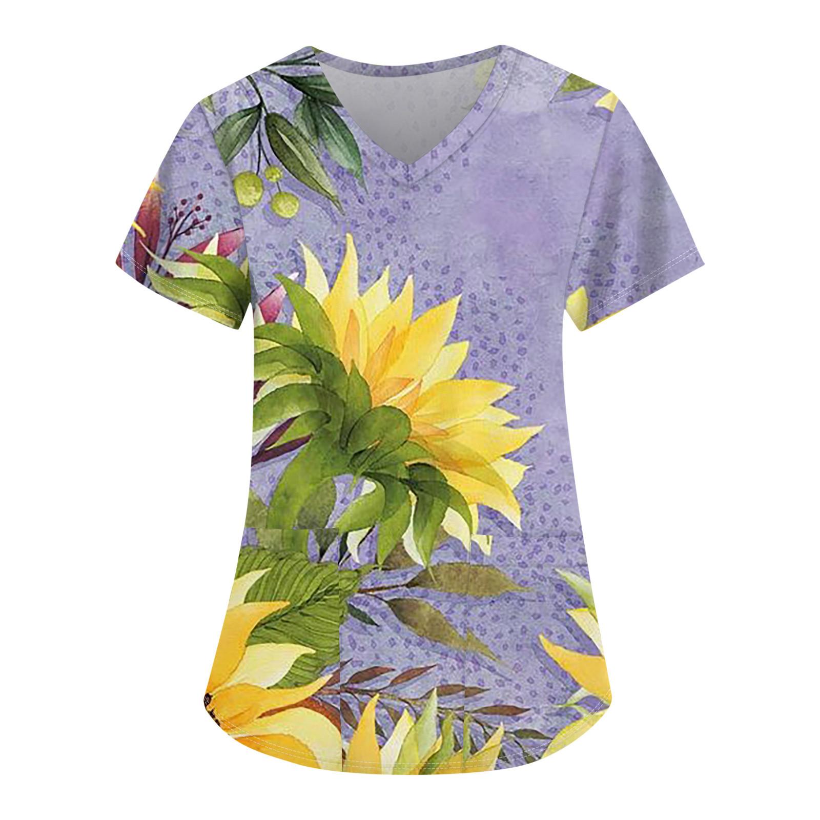 Женские свободные топы с коротким рукавом Повседневные топы больших размеров с V-образным — фото 6