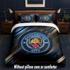 Manchester City Design Bett Bettwäsche Set 1 Bettbezug + 2 Kissenbezüge Weich Atmungsaktiv Haushalt Bettwäsche