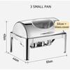 9L Roll Top Chafing Dish Buffet Set Food Pan Food Tray Warmer Serving Tray