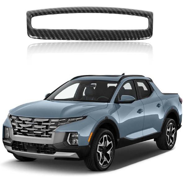 Center Console Armrest Button Cover Trim for Santa Cruz 2022 2023 2024 Accessories, ABS Car Armrest Cover Front Button Frame Decor 1PCS, Carbon Fiber