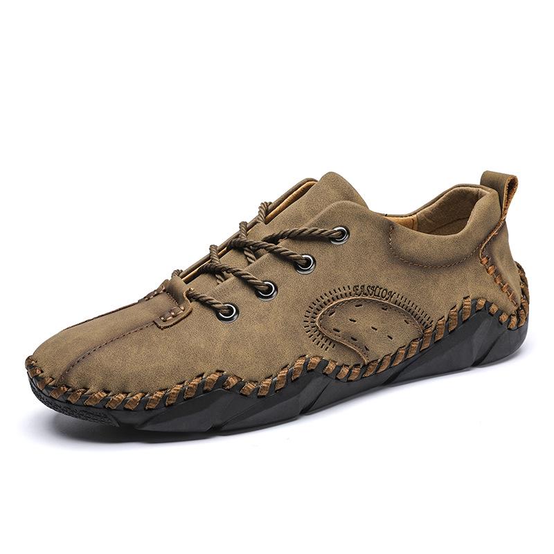 2022 Autumn Men's Casual Korean-Style Leather Moccasins: Breathable Handmade Octopus Driving Shoes