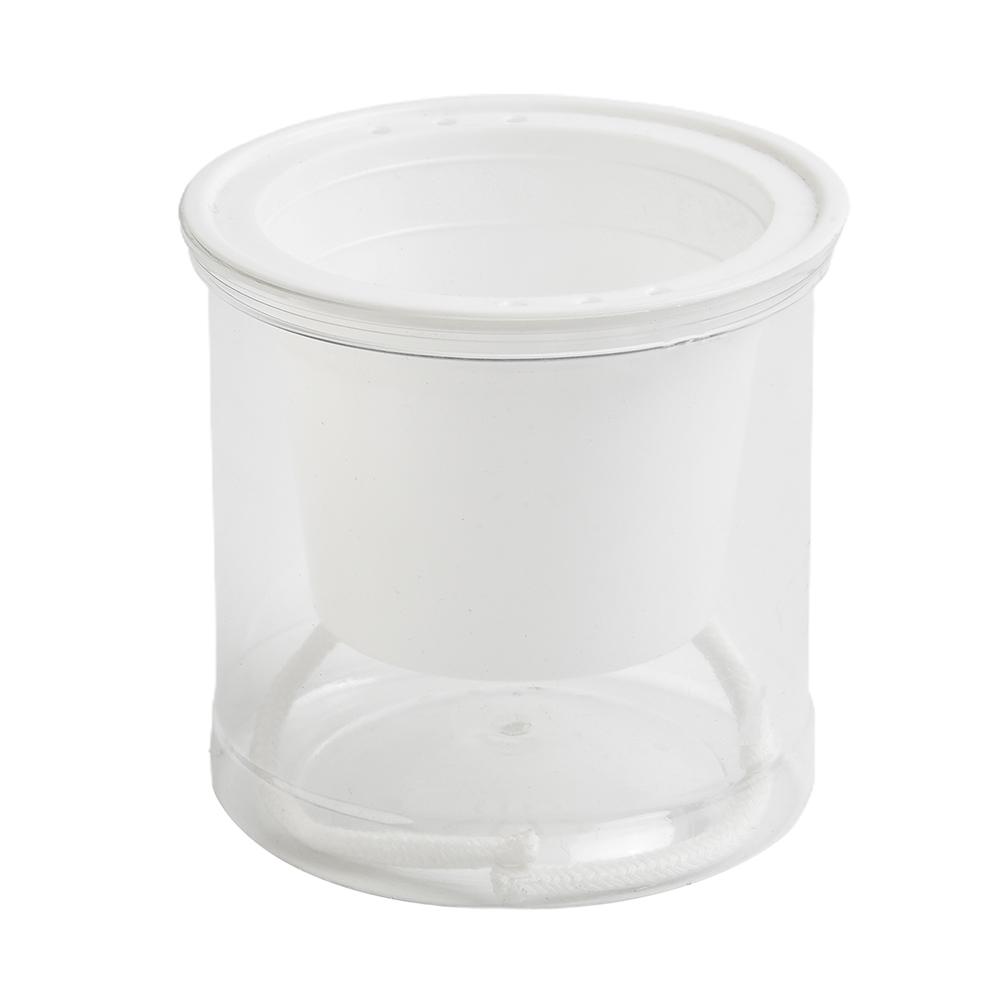 1 X Transparent Self-Watering Plant Flower Pot Round Lazy Flowerpot Plastic Planters Home Garden Decoraction