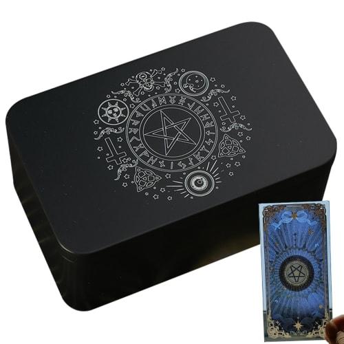 Tarot Card Case Holder, Tarot Card Holder - Card Storage Box, Portable Tarot Card Holder Box for Tarot Cards and Game Cards