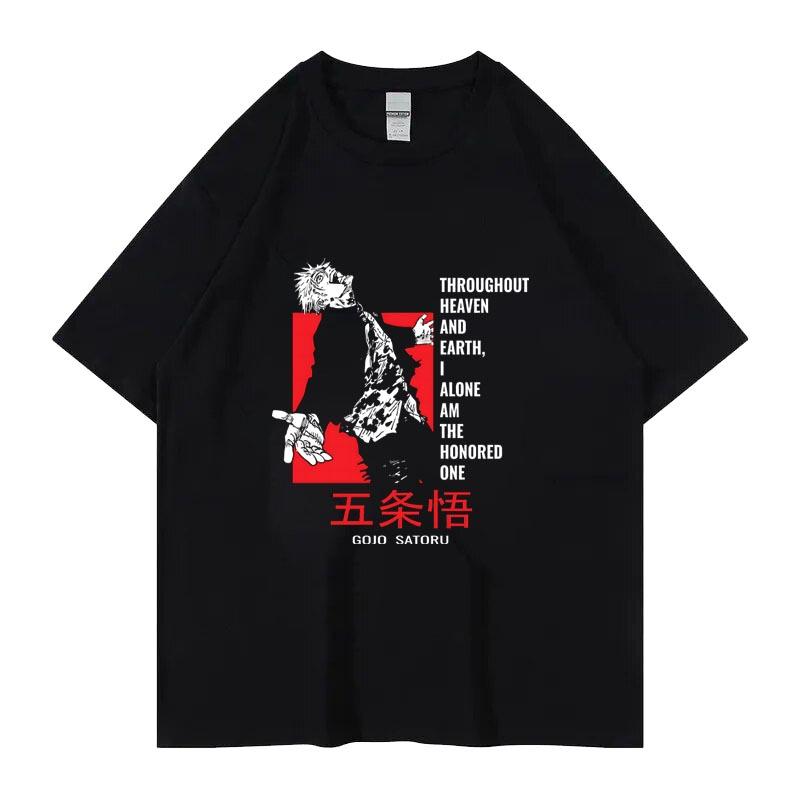 Spell Return To War T-shirt Men's Five Knotts Youren Summer Cotton Crew Neck Printing Short Sleeve Anime Peripheral Clothes