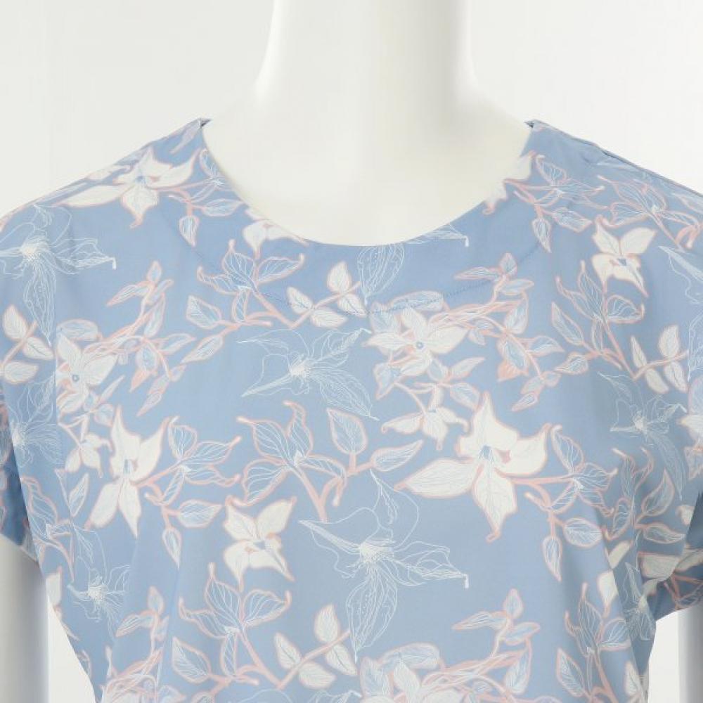 Venus Nylon Spandex White Floral Print Women S Loungewear Set vepS103S